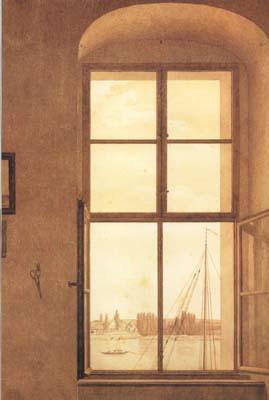 Caspar David Friedrich View of the Artist's Studio Right Window (mk10) France oil painting art